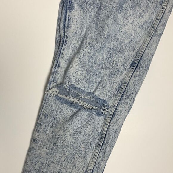 VINTAGE Congo Trader High Waist Acid Washed Jeans Size 8 tapered distressed 80s - Picture 6 of 10